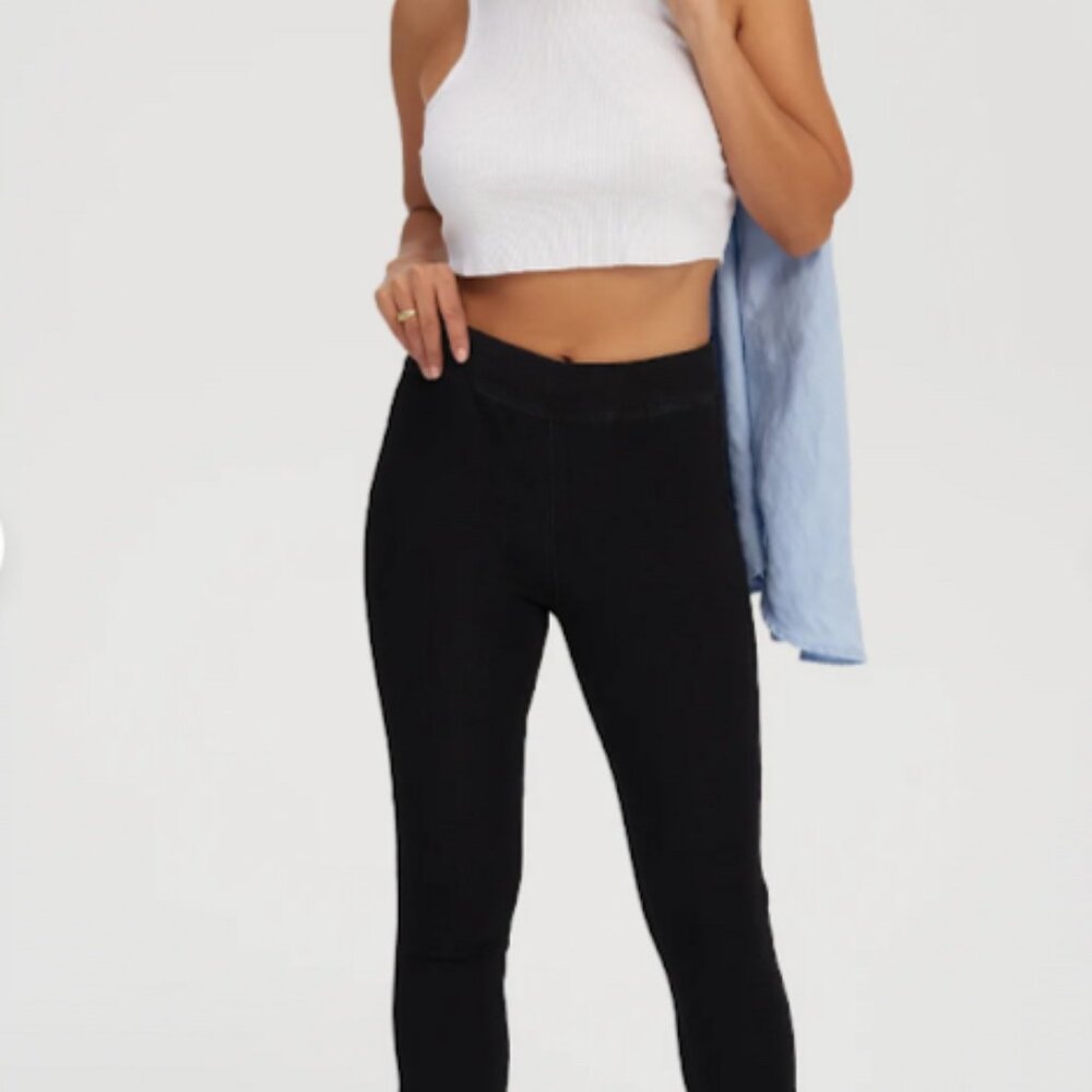 Second YOGA JEANS Dark Black "Rachel"  Skinny High Waisted NWT Jeggings -27-
